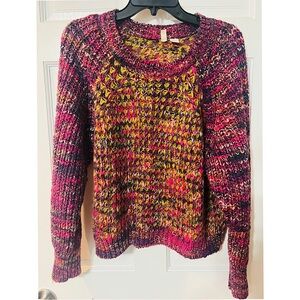 Moth Pink and Yellow Crew Neck Sweater